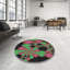 Tapis vert/rose/noir à motifs-561046047