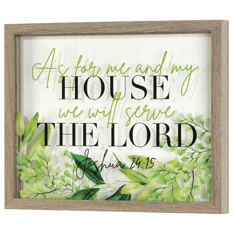 As For Me and My House - Art textuel avec cadre photo