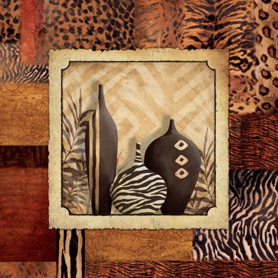 African Animal Pot Patterns - Wrapped Canvas Print