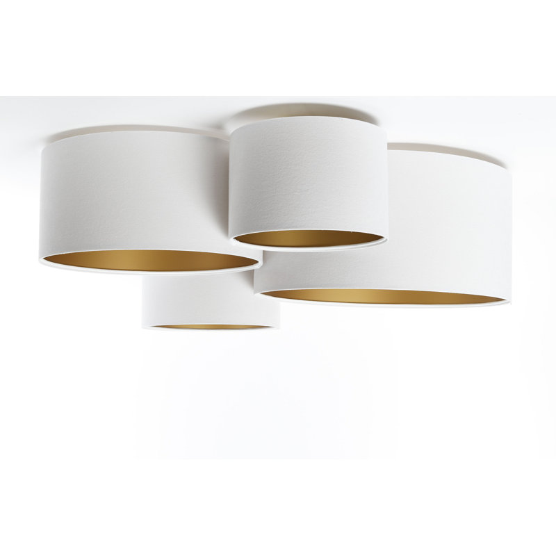 Antoniyo 4 - Light Geometric Chandelier, Gold/White