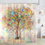 Rideau de douche Tree of Life avec crochets