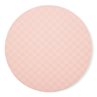 Black Check Faux Leather Placemat