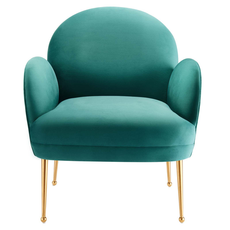 Modway Transcend Performance Velvet Armchair, Teal Velvet