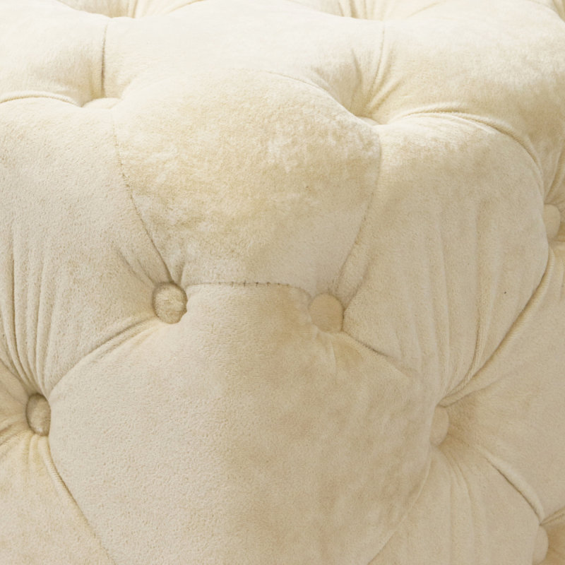 Velvet Upholstered Ottoman, Exquisite Small End Table, Soft Foot Stool,Dressing Makeup Chair, Comtable Seat  , Bedroom, Entrance
