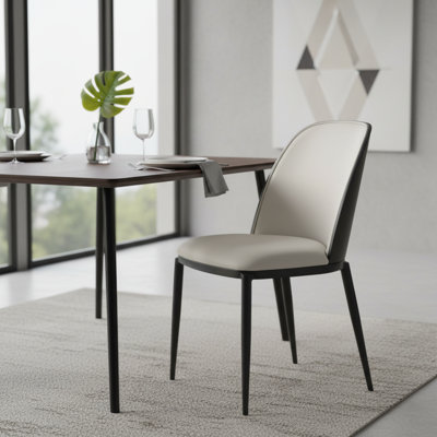 Chaise de salle à manger rembourrée à dossier