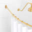 60" Brass Curved Shower Curtain Rod-68509631