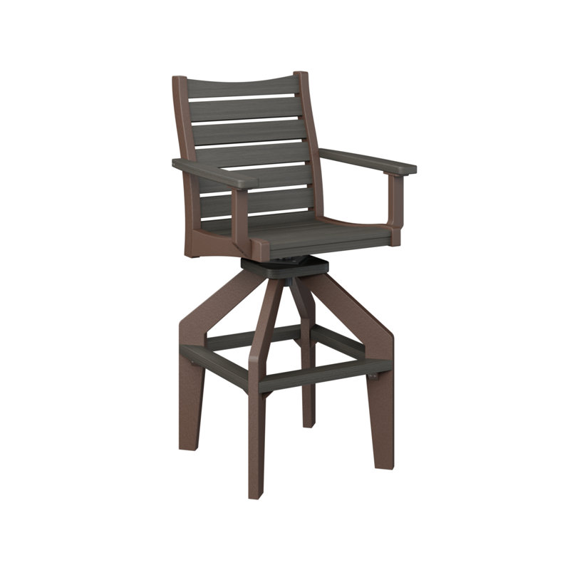 Très grand fauteuil pivotant Berlin Gardens Bristol, Chocolat / Brun, Gris côtier
