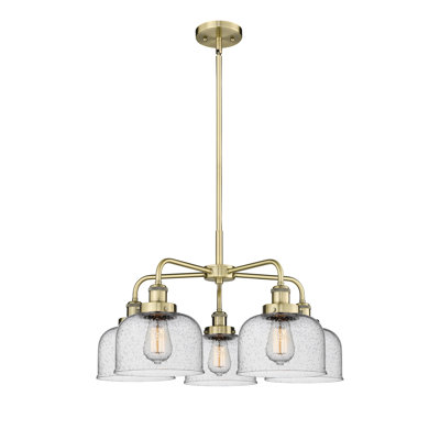 Bejtullah 5 - Light Glass Dimmable Bell Chandelier