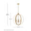Luminaire suspendu en rotin 4 lumières Fallon