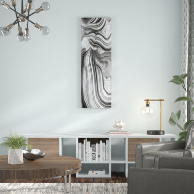 Agate Panel Grey II by Danielle Carson - Panoramic Gallery-Wrapped Canvas Giclée on Canvas