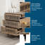 Storvik Modern Brown 3 Drawer Chest Of Drawers