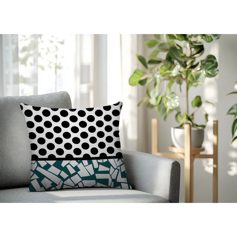 Oreiller carré réversible intérieur / extérieur Miva, Émeraude, Carré 16 po