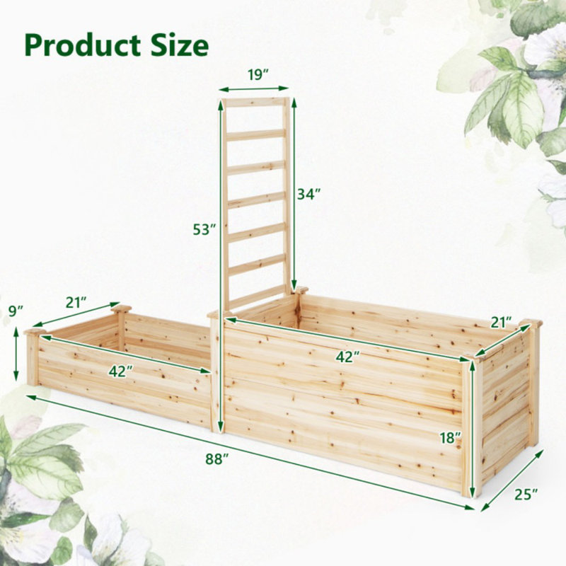 Raised Garden Bed With Trellis