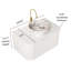 Meuble-lavabo flottant mural blanc 30 po avec rebords courbés, tiroir et lavabo rond en céramique à motif de pierre - pré-assemblé-1626104433-1626104429