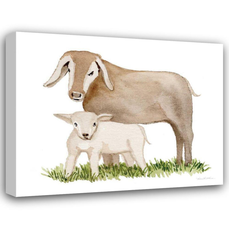 August Grove® McKenna, Kathleen Parr, art sur toile tendue: Life on the Farm Animal Element II, H 36 po x l 44 po