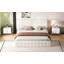 Très grand lit plateforme tapissier, blanc-861922333