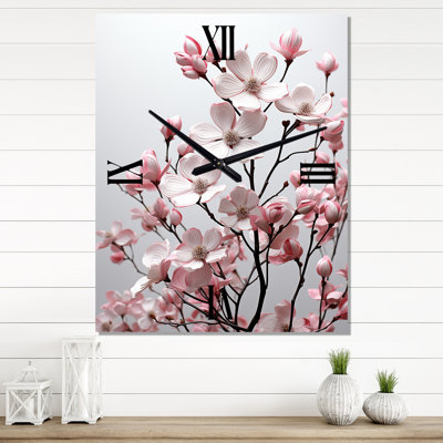 Horloge murale moderne rose