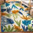 Brook Floral, Blue/Green/Orange, Indoor/Outdoor Area Rug-1005351786
