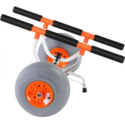 Heavy Duty Kayak Cart, Foldable Canoe Trolley Cart with 12'' Tires, Adjustable Width
