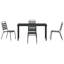  Garden Dining Set Anthracite Powder-Coated Steel Outdoor Furniture