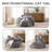 Modern Whimsical Style Cat Shaped Bean Bag Chair, Soft Faux Rabbit Fur Lazy Sofa with Detachable Tail Pillow for Adults & Kids-1466484952