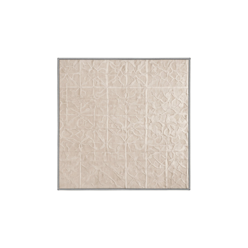 Tapis gris lavable à la machine, Carré 6 pi