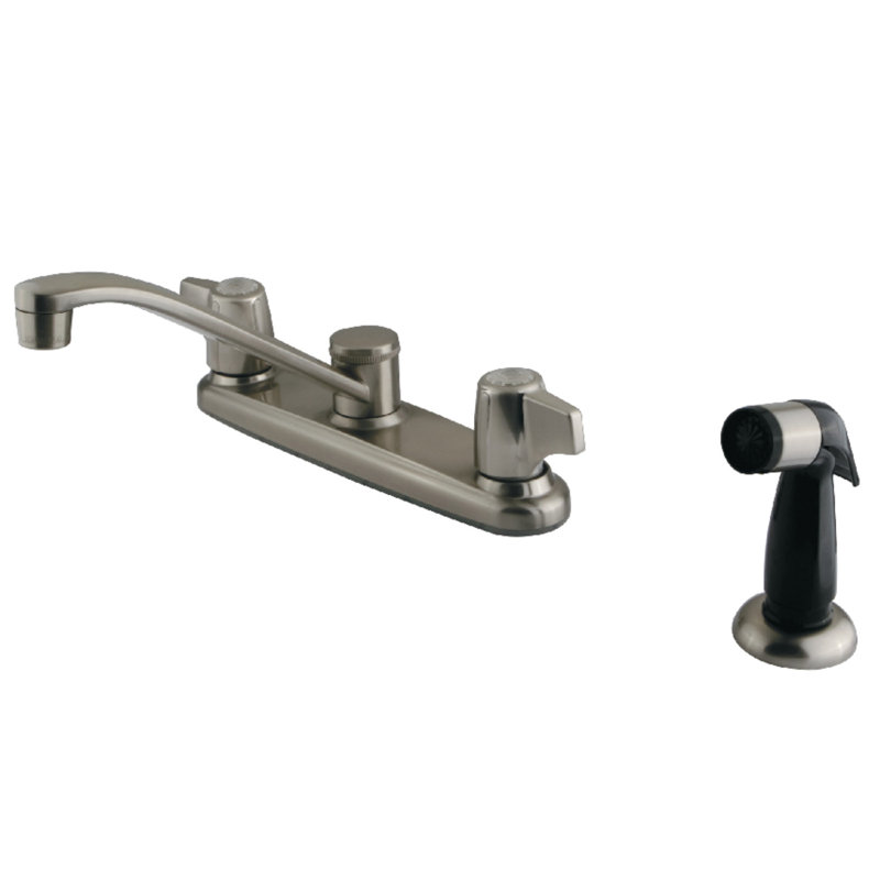 Magellan Centerset Double Handle Kitchen Faucet, Brushed Nickel, Without Spray