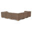 Canapé modulaire June Classic L brun foncé