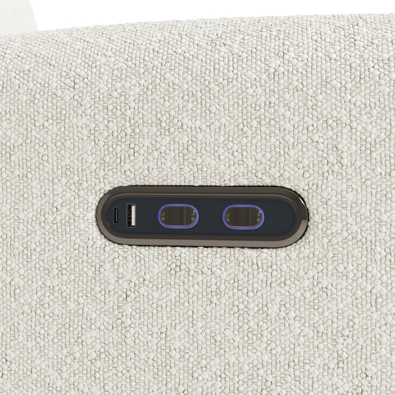 Fauteuil inclinable électrique pivotant Bellwood, Bouclé ivoire