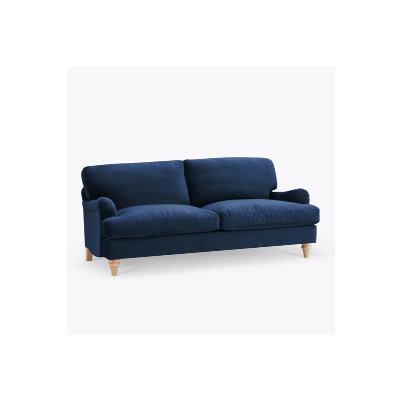 Dustin Sofa, 3, Navy Velvet, Velvet