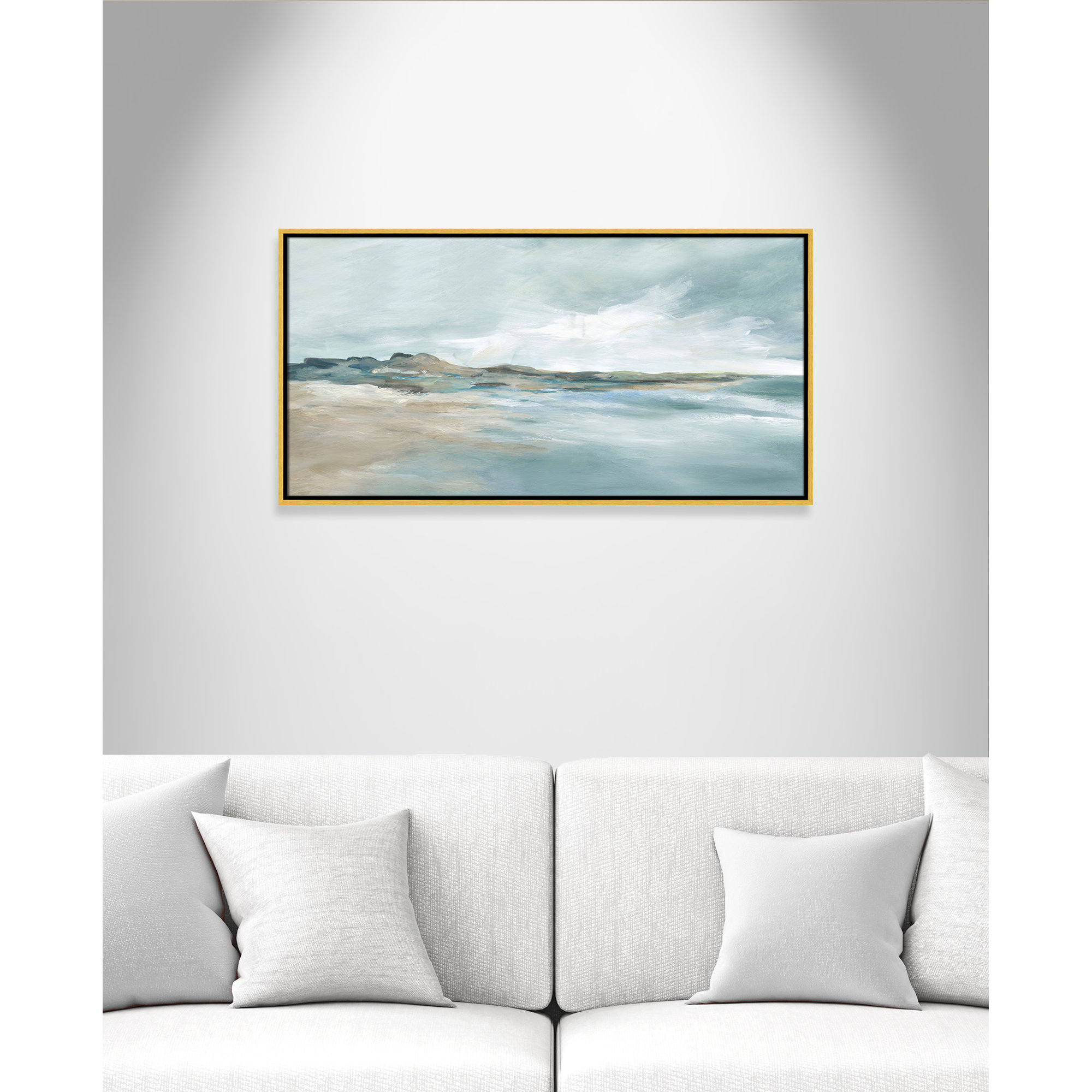 Sandpoint Print by Carol Robinson, 19.5" H x 37.5" W, Gold