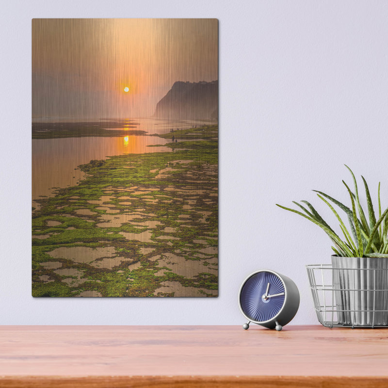 «Bali Sunset» par Mark A Paulda, art mural en métal, H 16 po x l 12 po