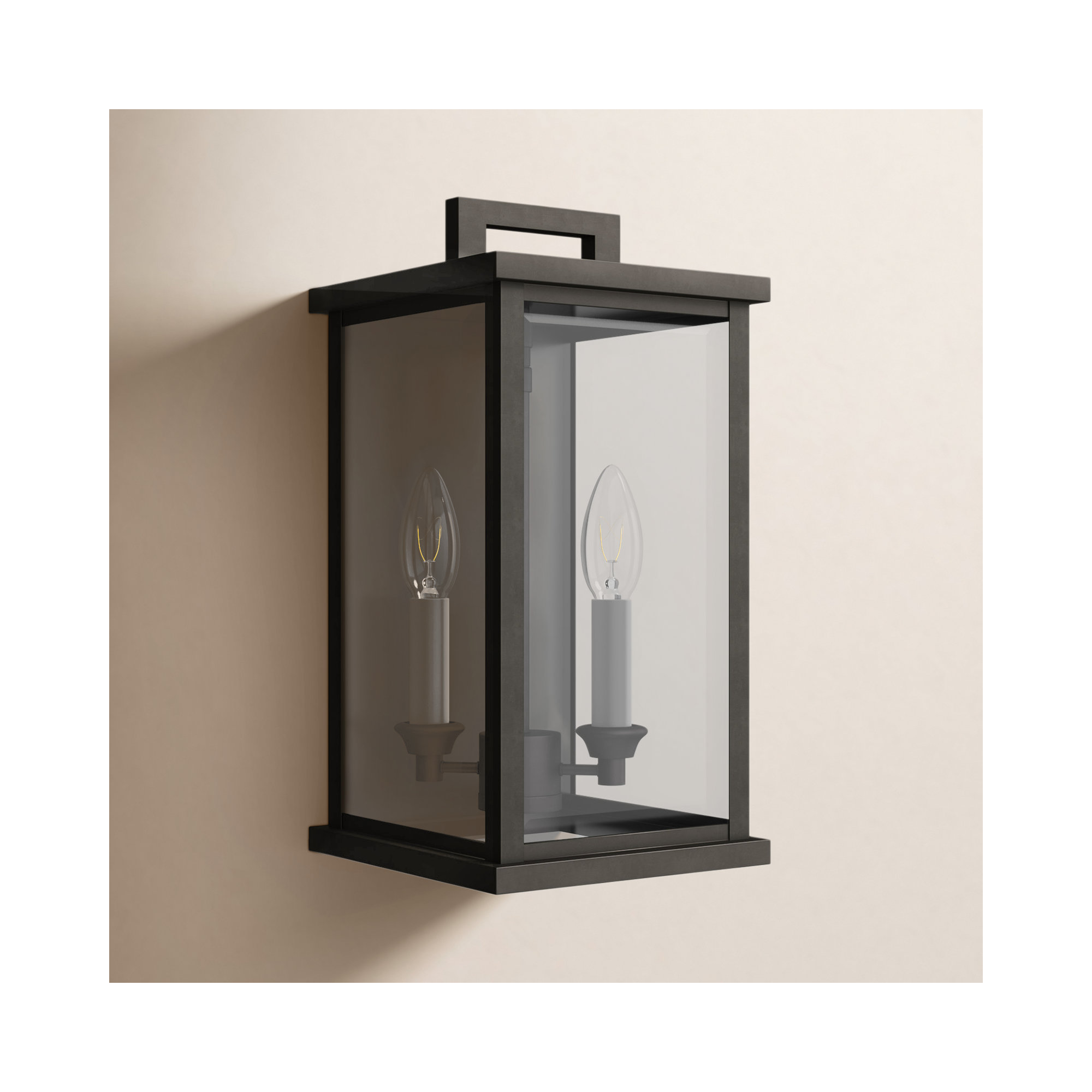 Nouri 2 Light Outdoor Wall Light, 14.25" H x 7.75" W x 8.25" D