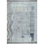 8x11 Ivory Hand-Knotted Wool Linear Maze Motif Tribal Modern Contemporary Carpet Rug
