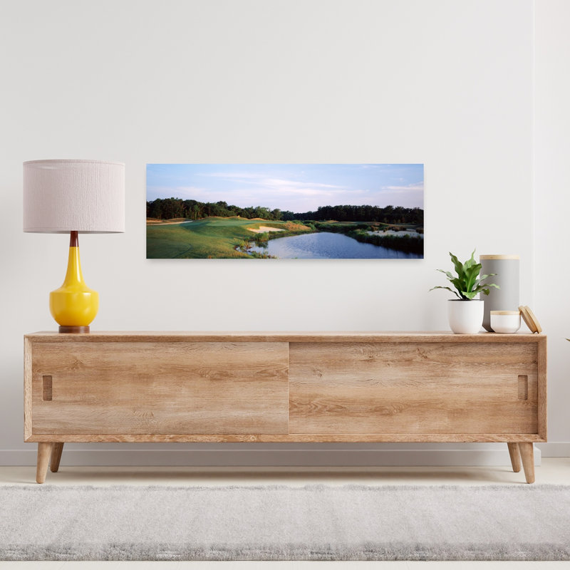Pond In A Golf Course, Cape May National Golf Course, Cape May National Golf Club, Erma, New Jersey, Usa Abstract Contemporary Architecture Landsca...