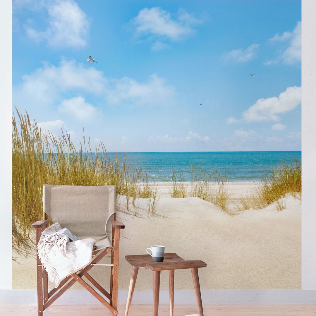 Tapete Strand an der Nordsee 192 cm L x 192 cm B Winder