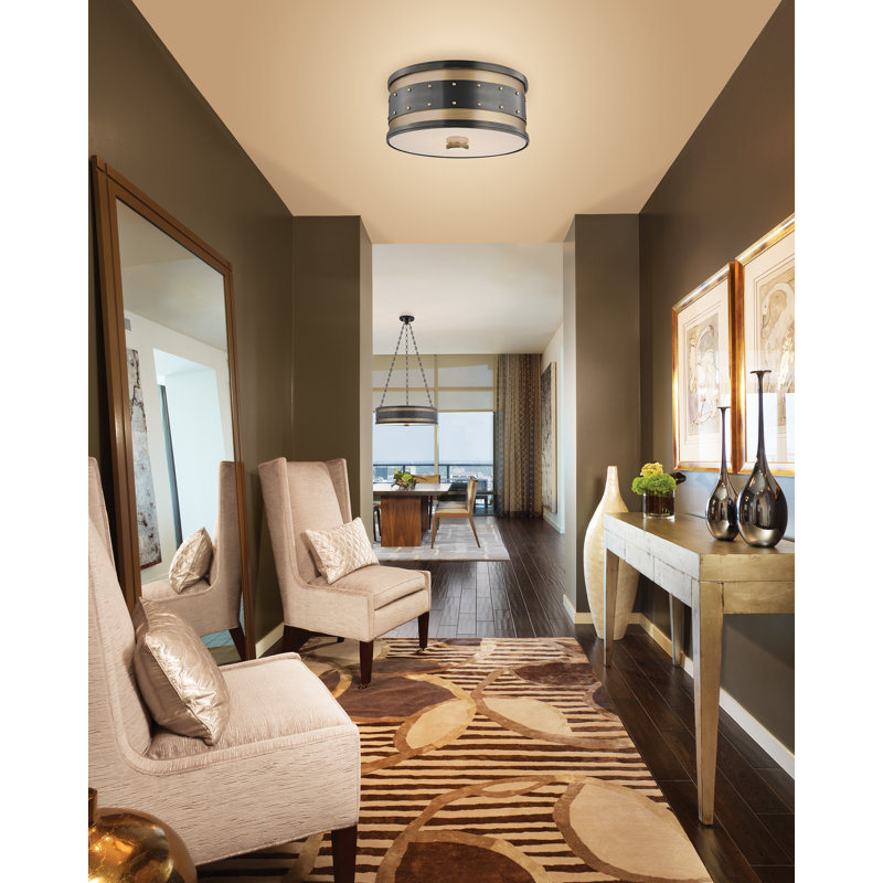 Gaines 2 - Light Flush Mount, Historic Nickel