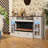  Gyung 55.3 Inch Wide Sideboard Buffet Cabinet with Electric Fireplace & LED Lighting - Freestanding Storage Furniture for Dining/Living Room