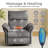 Oversized Power Recliner Chair Swivel Glider With Massage And Heat，Dark Grey-332469555