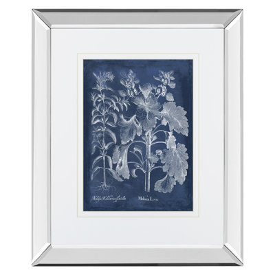 Art mural au clair de lune étude de feuillage - 34 po x 40 po - Cadre en miroir