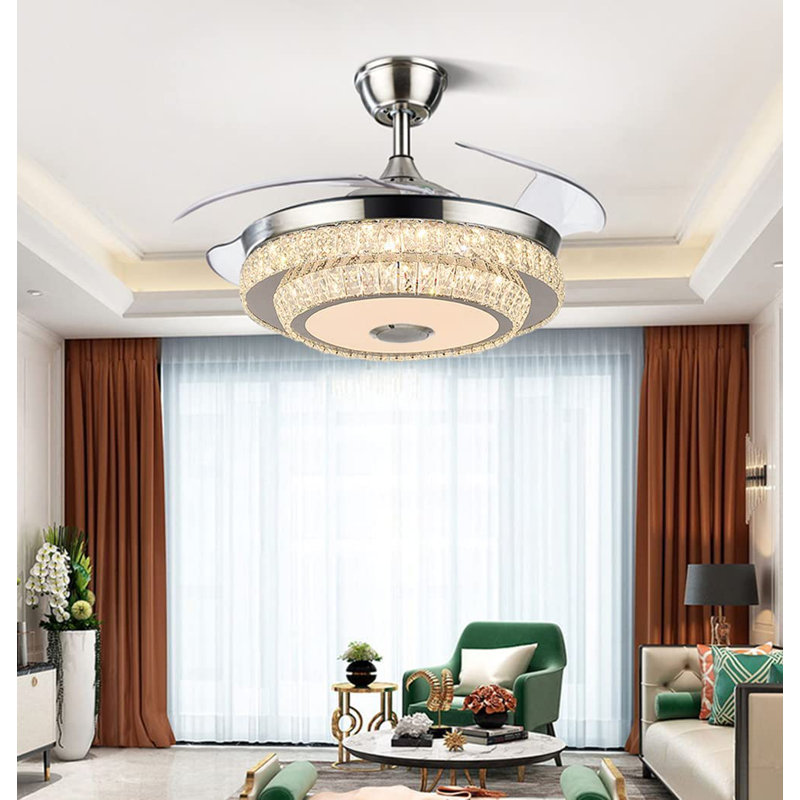 Ventilateur de plafond Bluetooth 42 "avec lumières DEL à intensité variable et lecteur de musique Hawkin