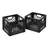 Juggernaut Storage 16 Quart Storage Crate with Handles, Black, Set of 2 (2 Pack)