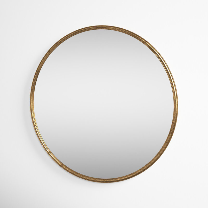 Minuet Engineered Wood Flat Mirror, Gold, 24" x 24"