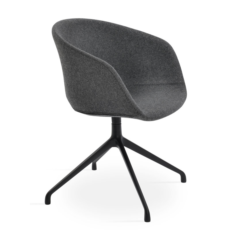 Fauteuil pivotant Tribeca Spider, Gris foncé, Noir