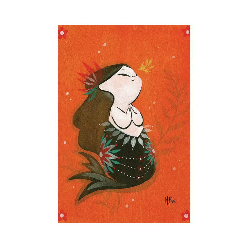 Goldfish Mermaid Bubble Wish by Martin Hsu - Print on Canvas, 66.04 cm H x 45.72 cm W x 3.175 cm D, Wrapped Canvas