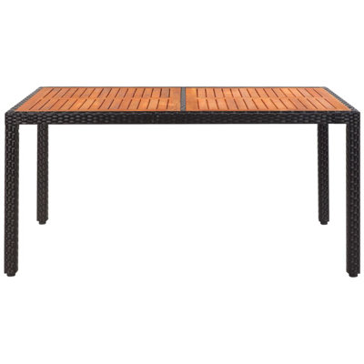 Sedbergh Rectangular Wicker Outdoor Dining Table , cm W 90cm cm D