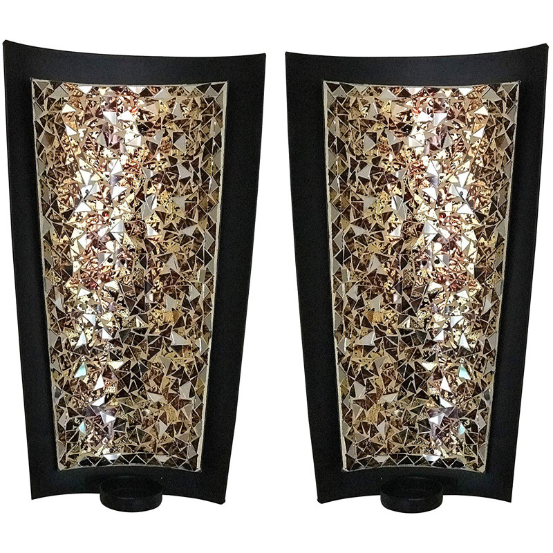 Wall Wall Sconce, 15" H x 9" W x 3" D, Golden Sands