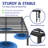 Heavy Duty  Metal Platform Bed Frame With Storage, Box Spring Not Required, Noise Free-1919936164