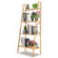 148cm H x 60cm W Bamboo / Rattan Ladder Bookcase