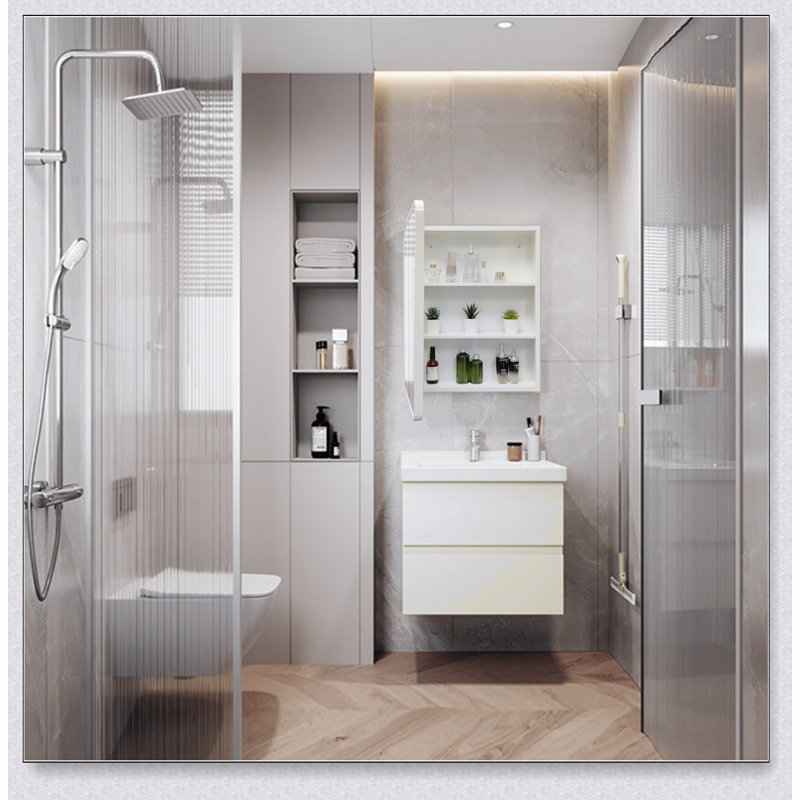 Armoire à pharmacie de 24 po x 32 po avec miroir, tablettes spacieuses et réglables pour le rangement moderne
